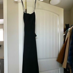 Lulus Dreamy Romance Black Backless Maxi Dress